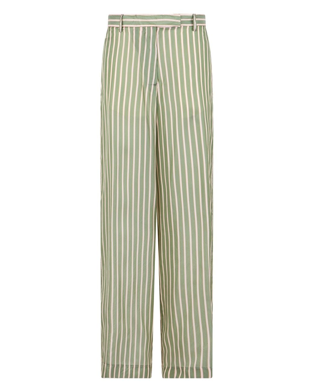 Dries Van Noten Green Straight Leg Trousers