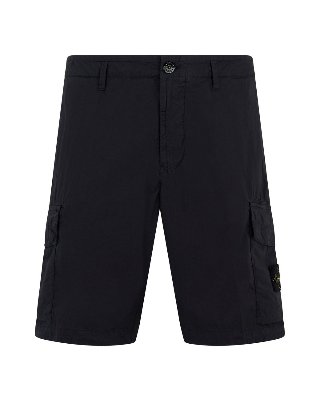 Stone Island Blue Cotton Cargo Bermuda for men