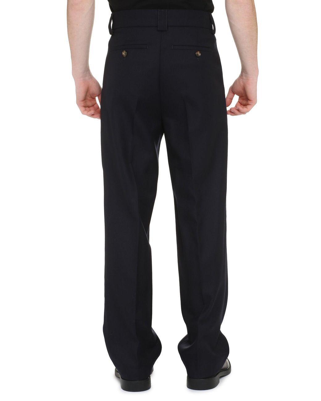 PT01 Blue Virgin Wool Trousers for men