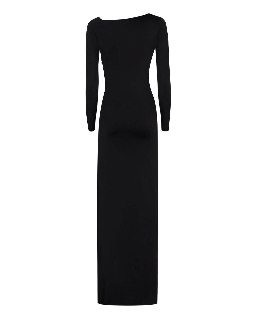 Victoria Beckham Black Draped Jersey Gown