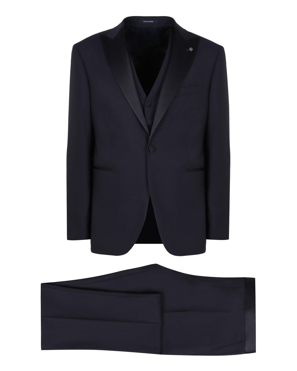 Tagliatore Blue Three-Piece Wool Suit for men