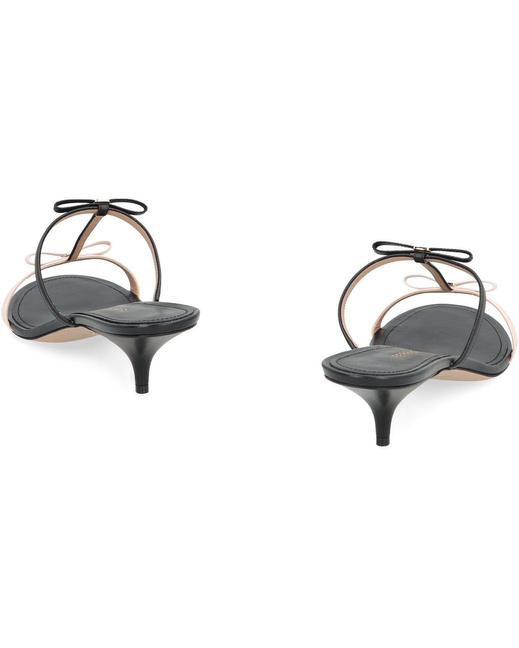 Ferragamo Black Mini Bow Leather Mules Calf