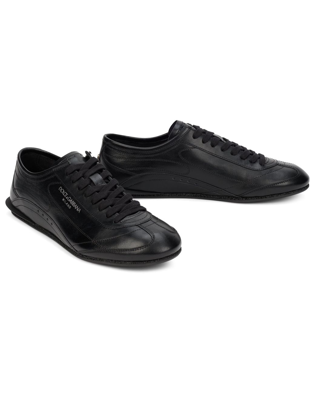 Dolce & Gabbana Black Leather Sneakers for men