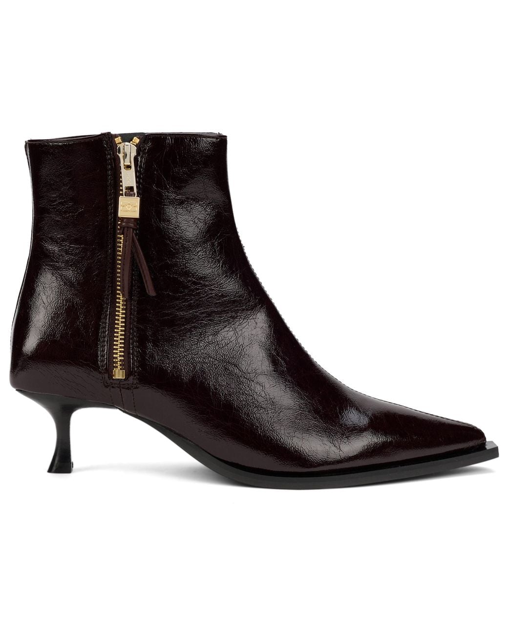 Ganni Black Ankle Boot With Low Heel