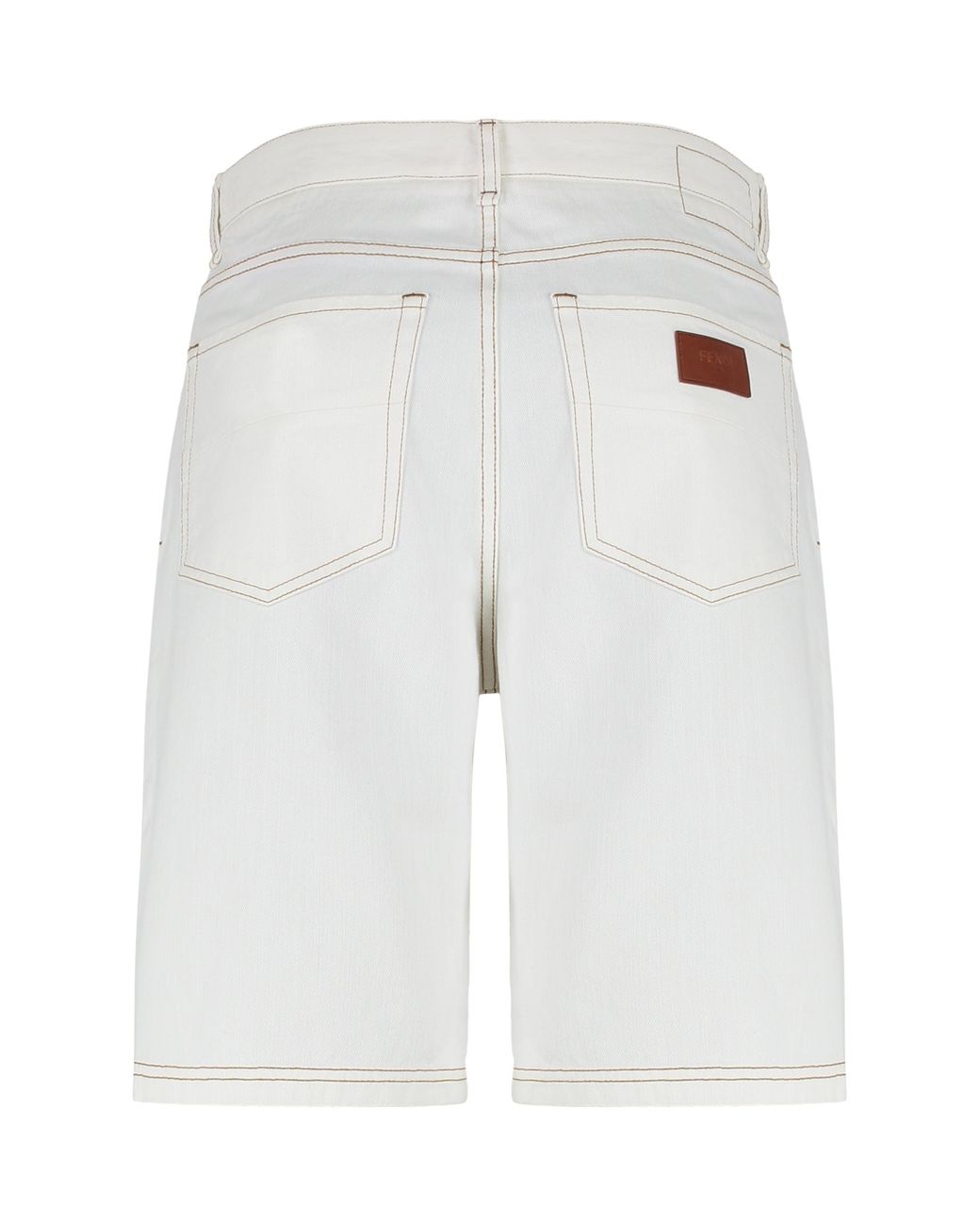 Fendi White Bermuda Shorts Cotton for men