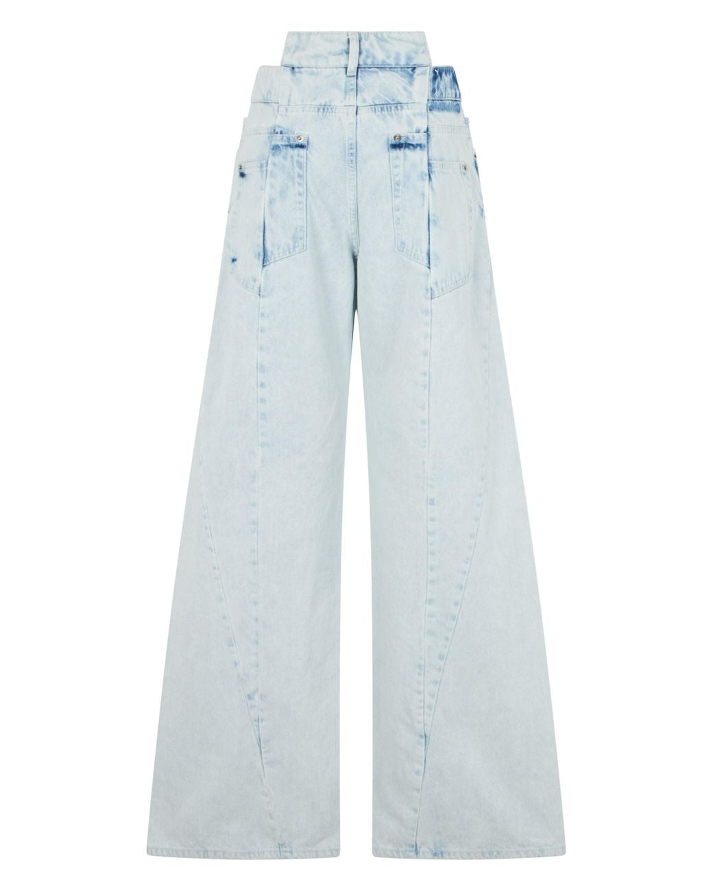 Maison Margiela Blue Wide Denim Jeans Made Of Cotton