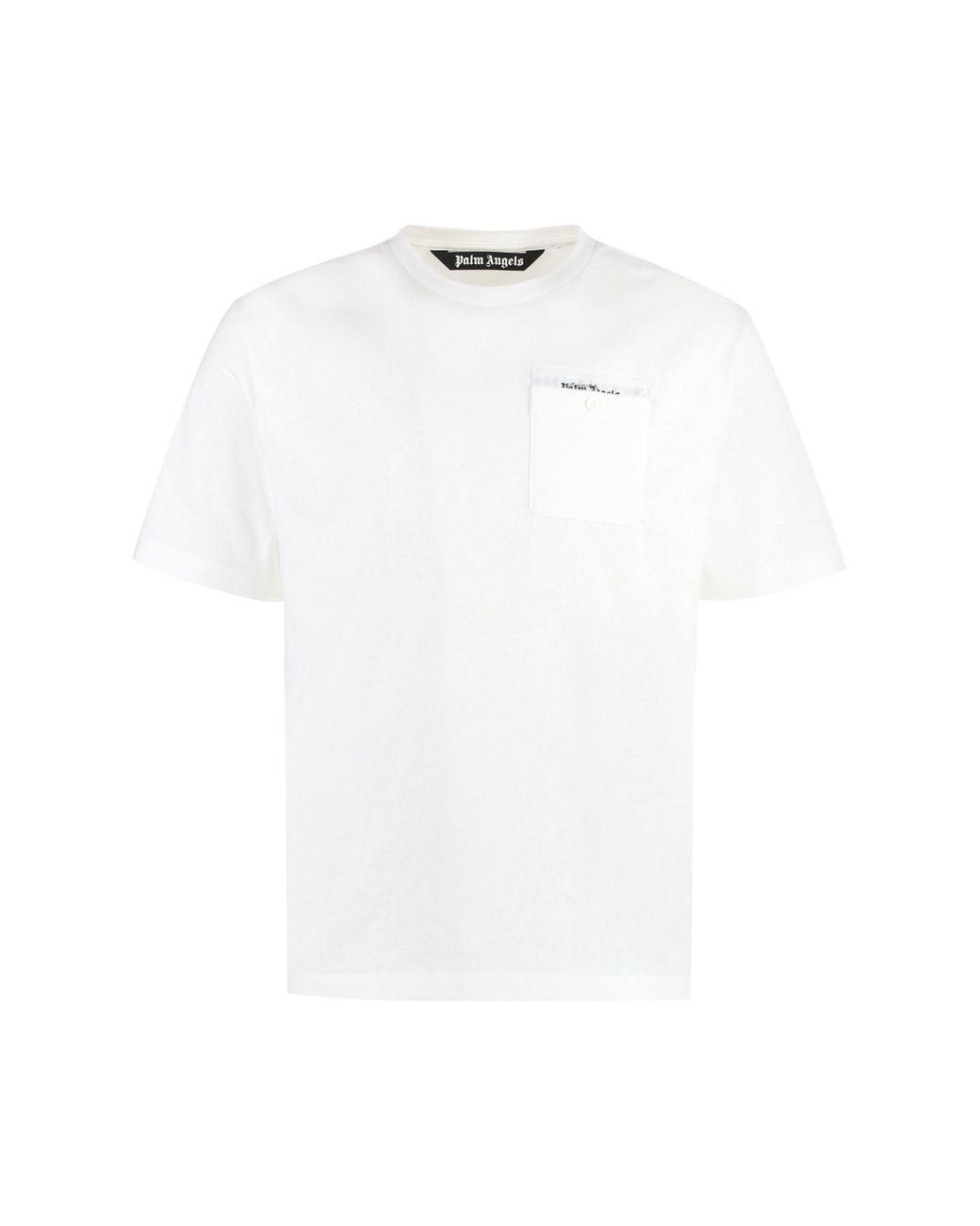 Palm Angels White Cotton Crew-Neck T-Shirt T-Shirts for men