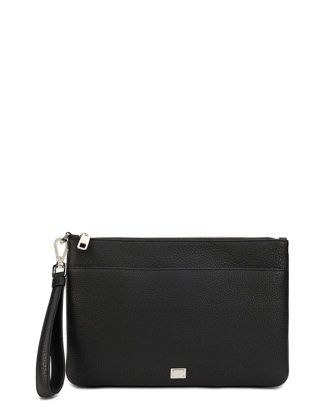 Dolce & Gabbana Black Leather Pouch for men