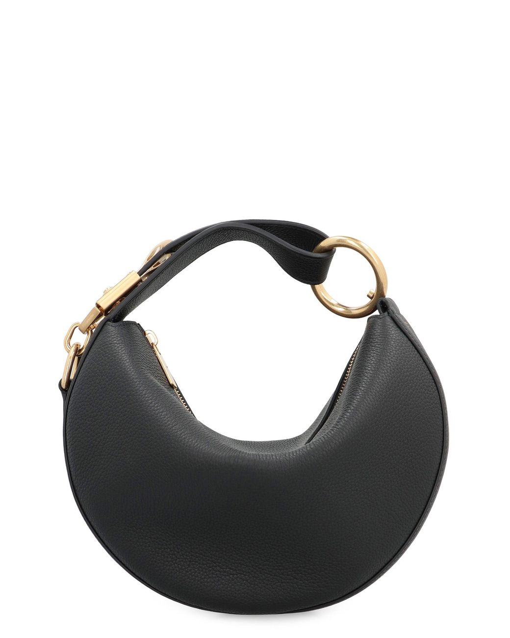 Burberry Black Knight Arc Mini Leather Shoulder Bag