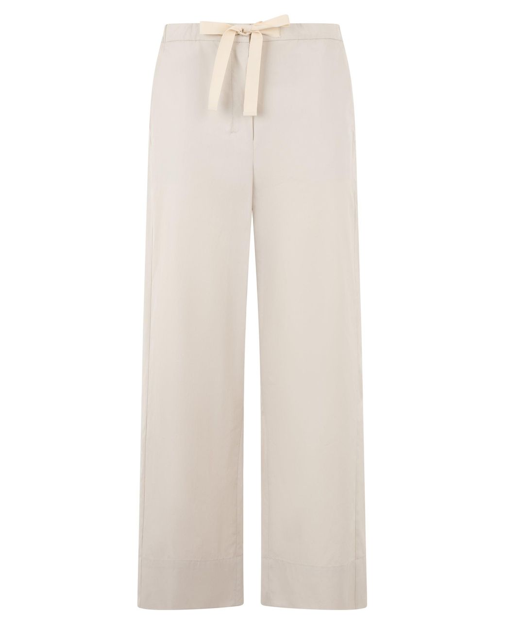 Max Mara White Loose Pants With Laces
