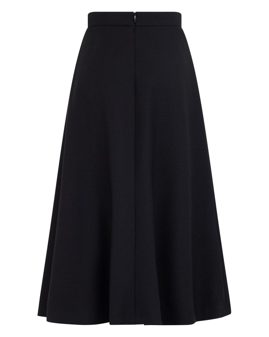 Moncler Blue Midi Flared Wool Skirt