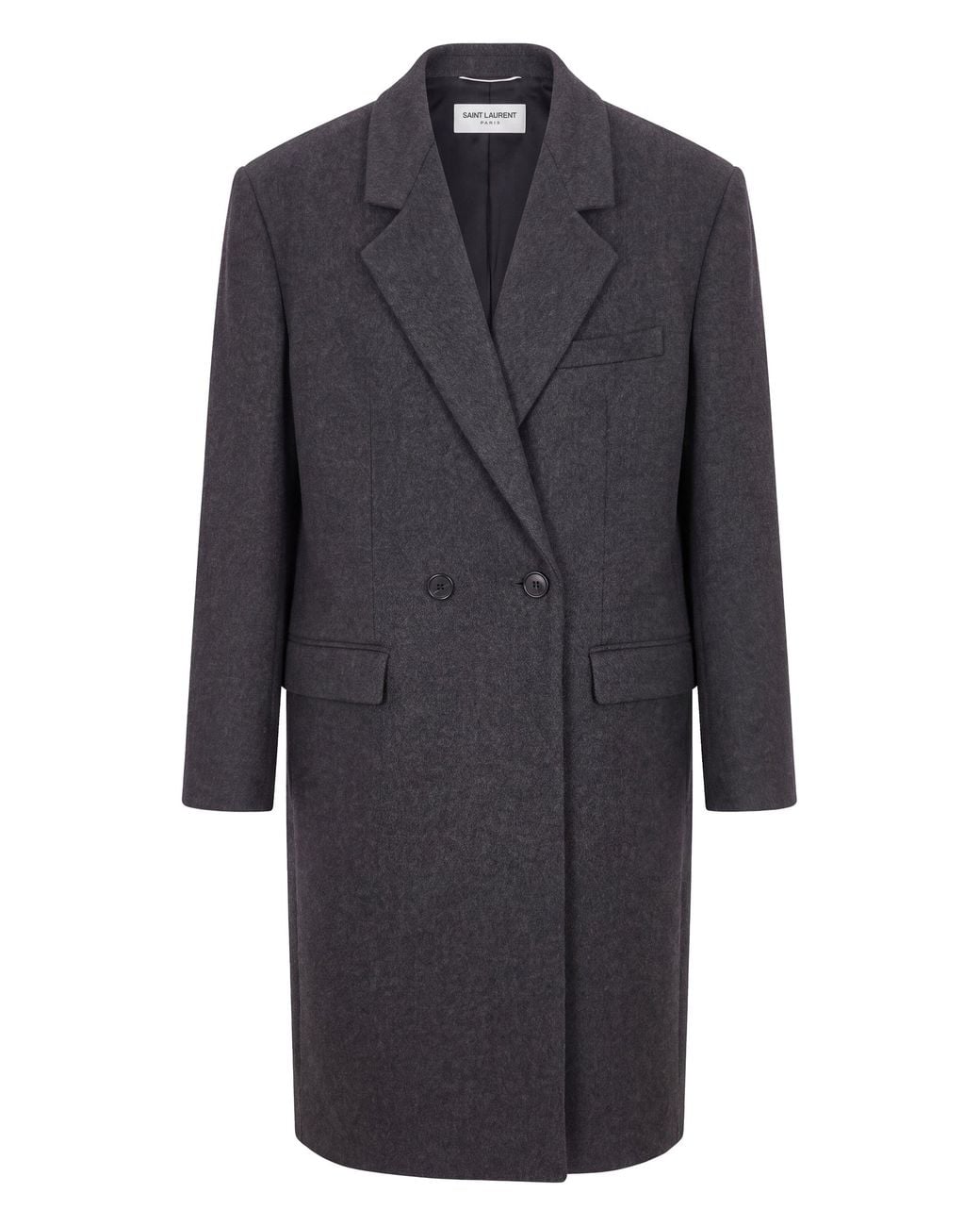 Saint Laurent Gray Long Coat for men