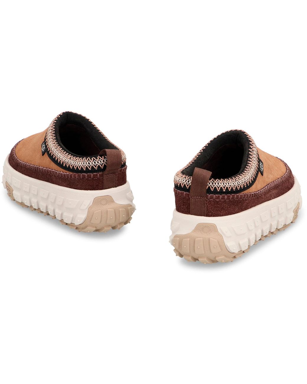 Ugg Brown Venture Daze Sheepskin Clog And Suede; Eva Sole Slippers