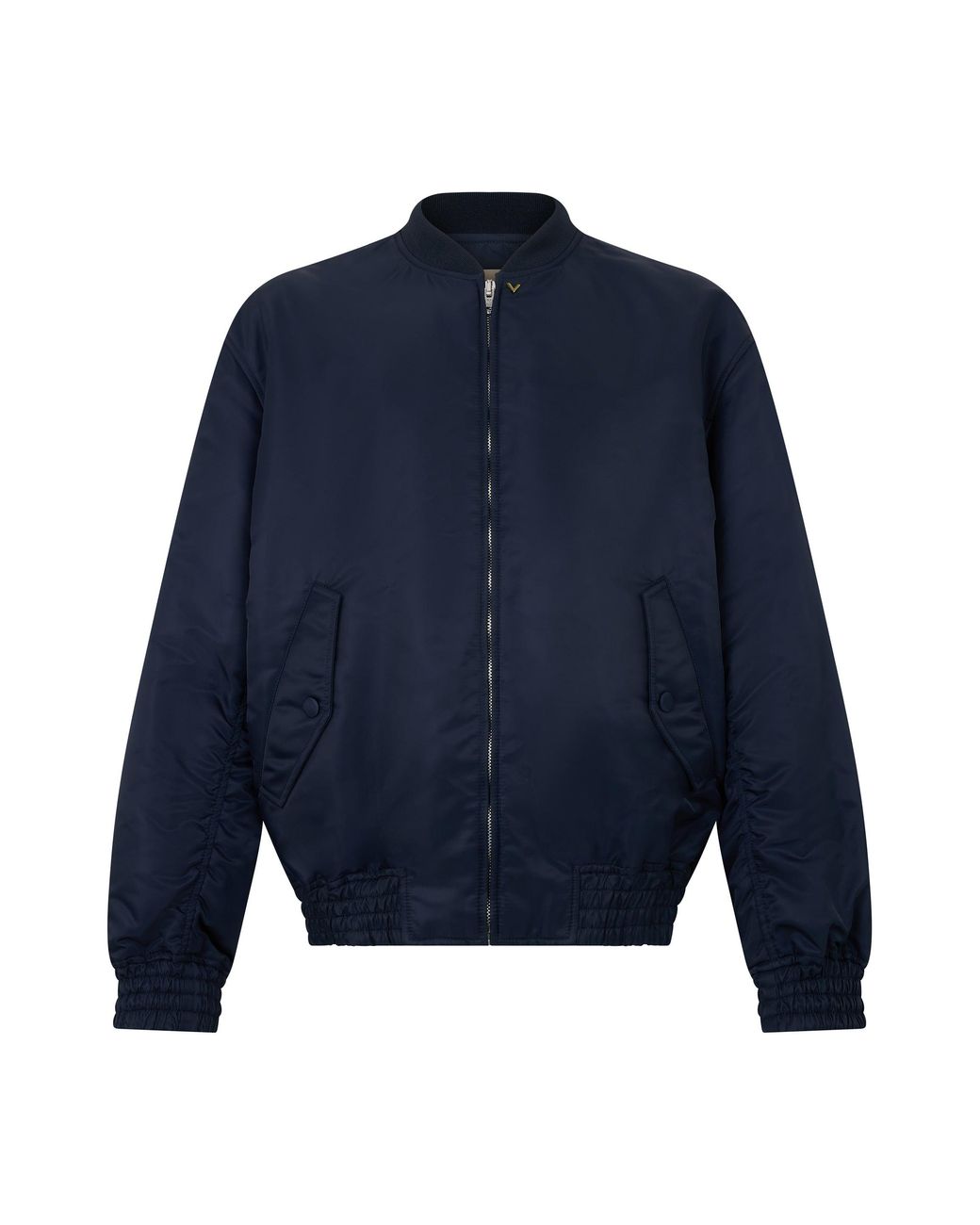 Valentino Garavani Blue Nylon Bomber Vgold for men