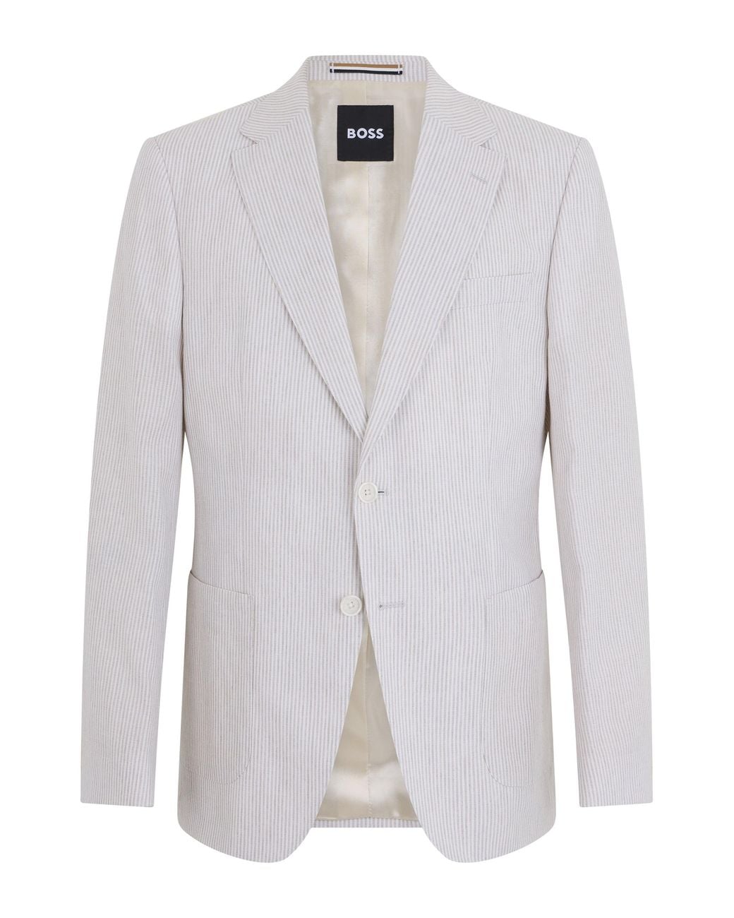 Boss White Single-Breasted Jacket for men