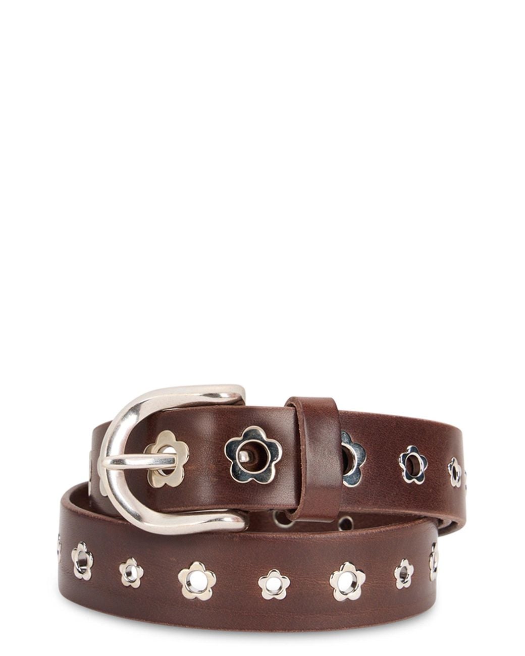 Our Legacy Brown Leather Belt With Studs for men