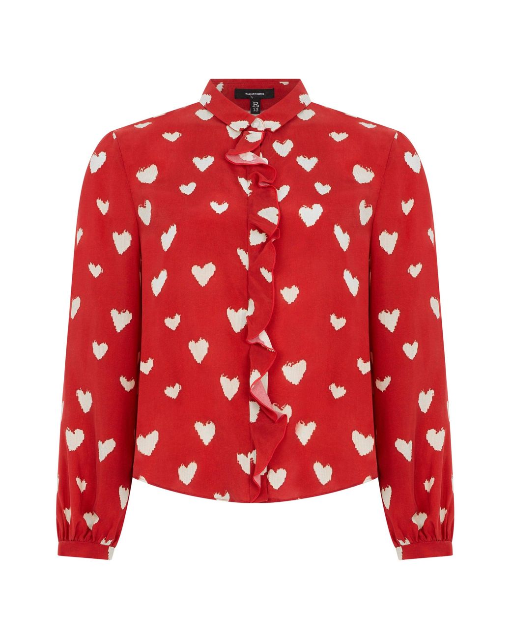 R13 Red Cotton Shirt With Print