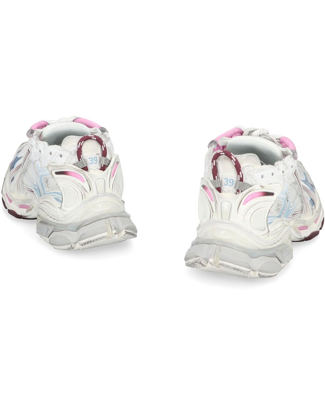 Balenciaga White Runner Gradient Low-Top Sneakers