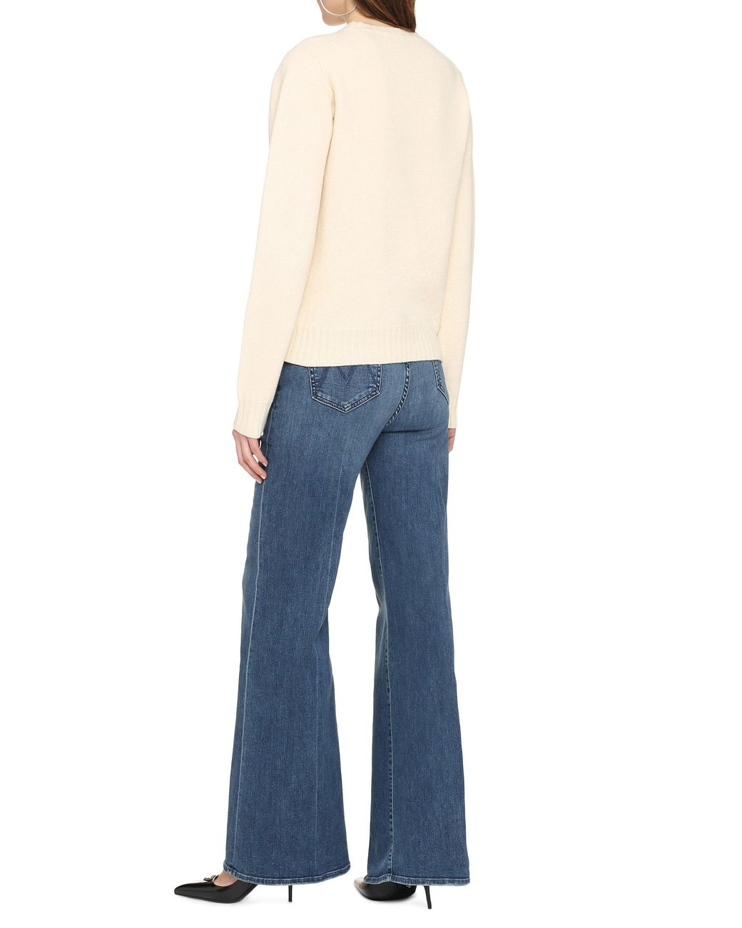 Jil Sander Natural Crew-Neck Wool Sweater