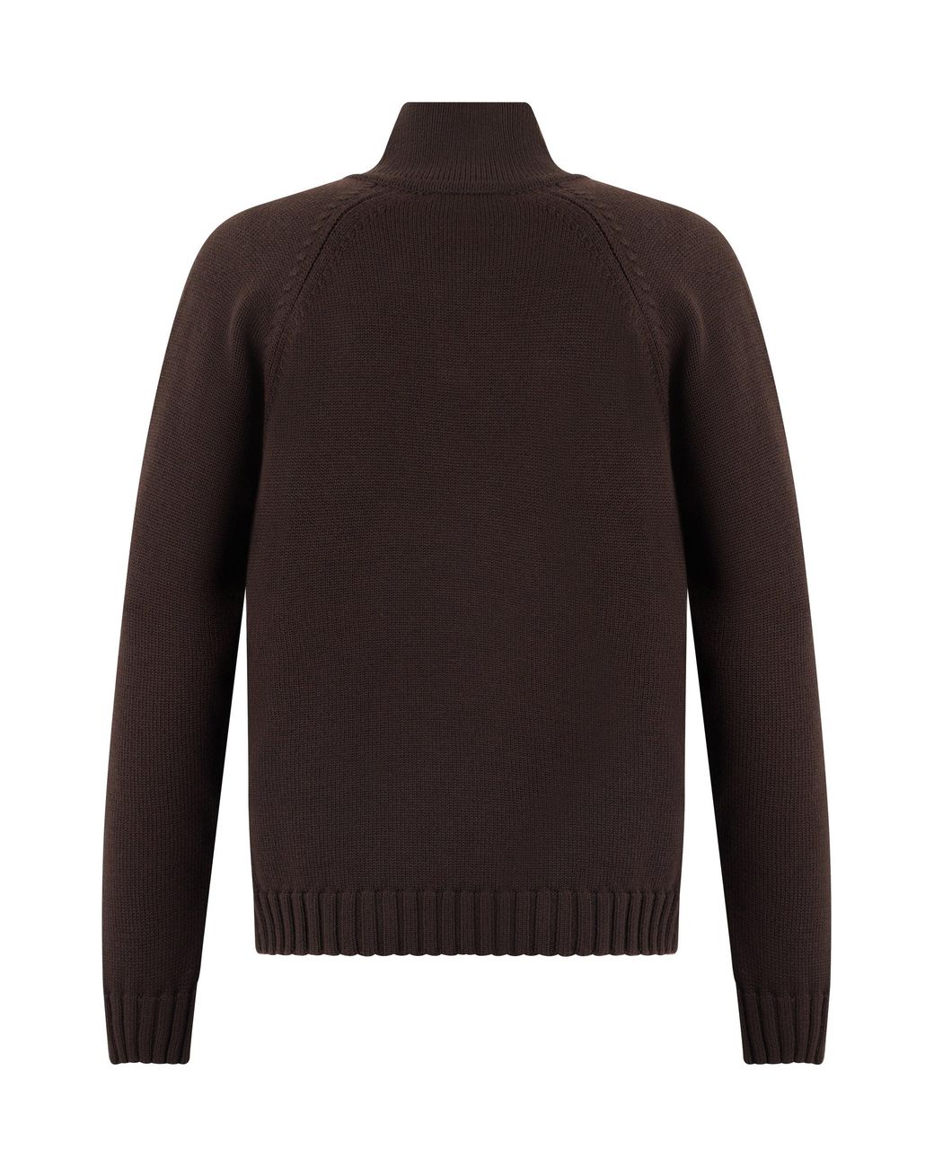 Slowear Black Wool Polo-Collar Sweater With High Collar for men