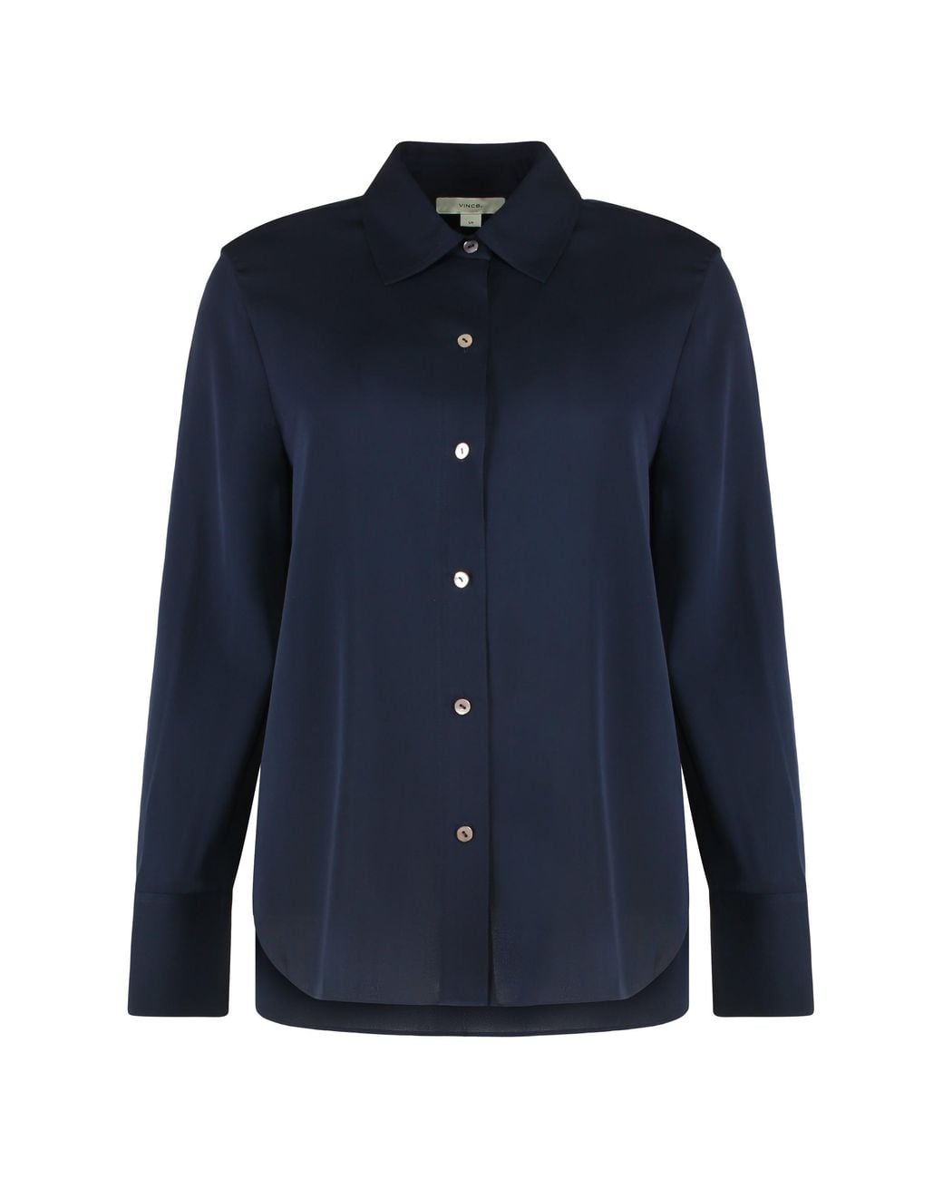 Vince Blue Classic Silk Shirt