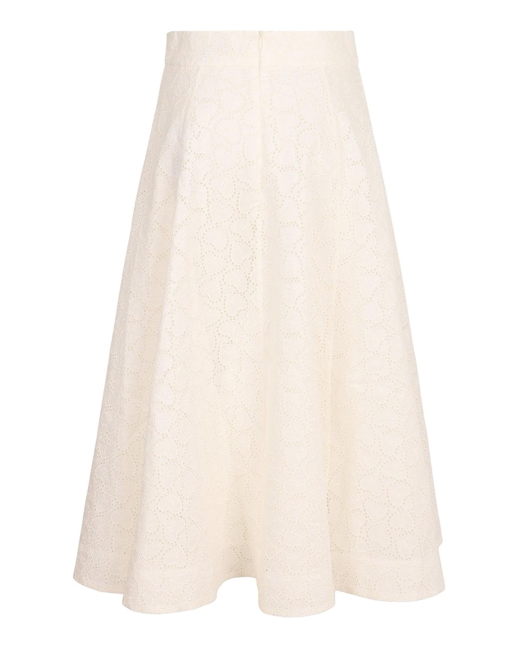 Zimmermann White Crush Midi Skirt