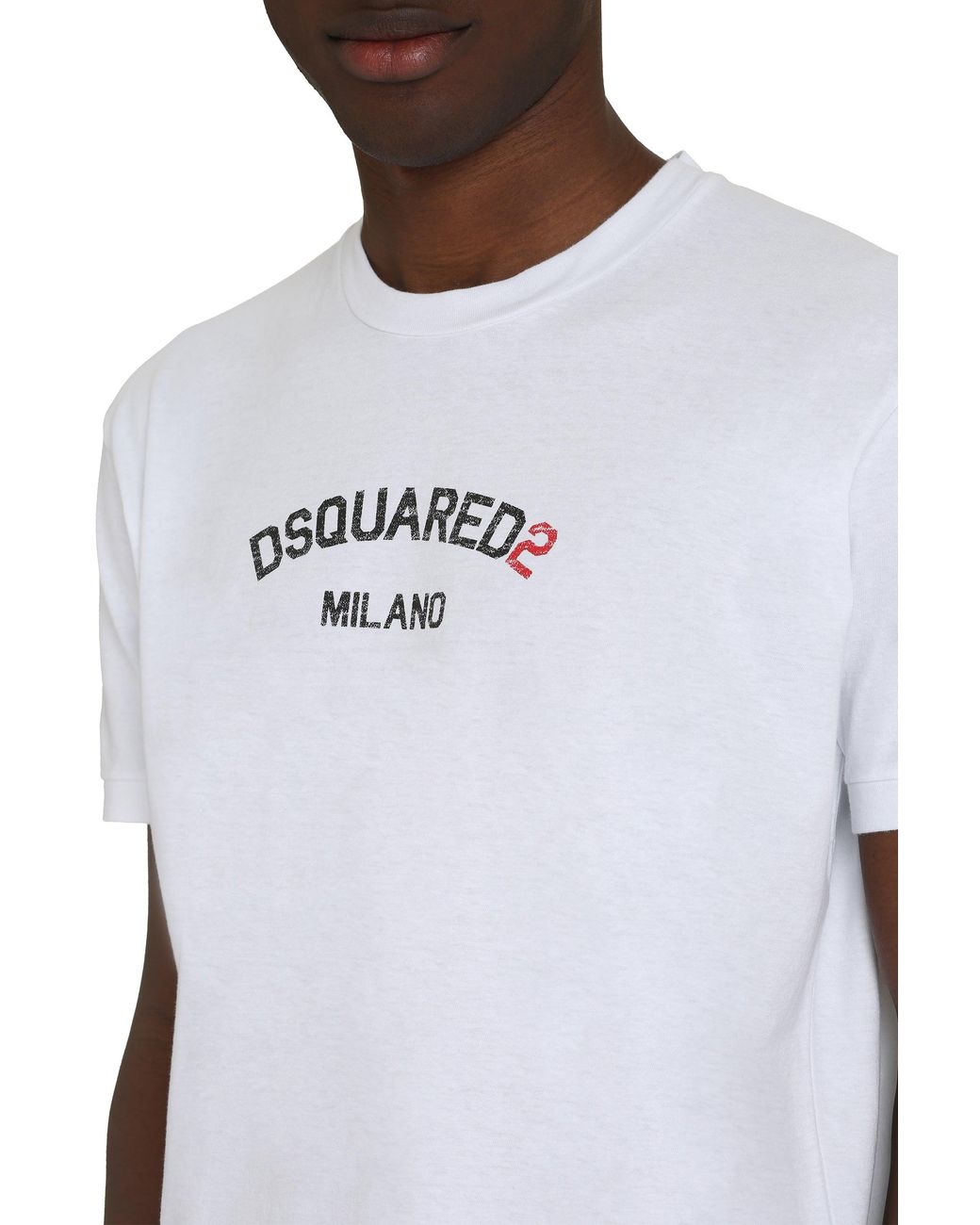 DSquared² White Classic Comfort Graphic T-Shirt for men