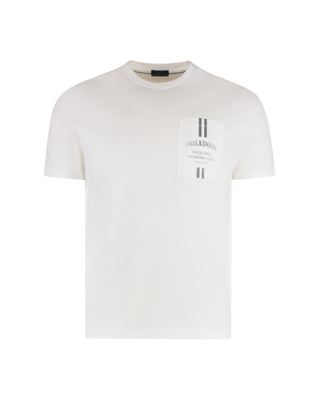Paul & Shark White Logo Crew Neck T-Shirt for men
