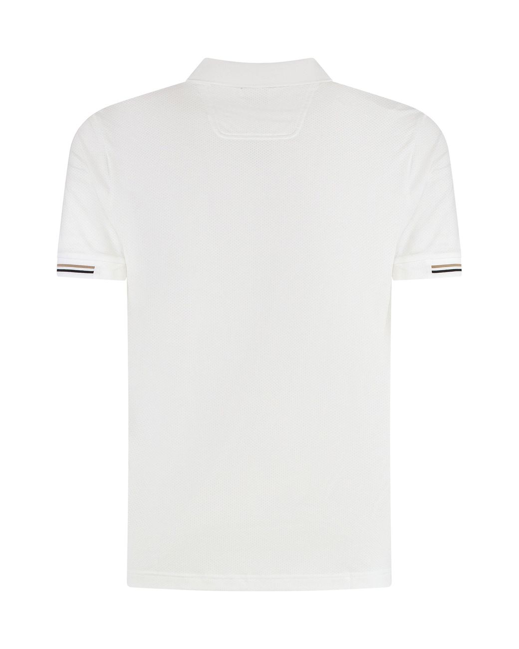 Boss White Technical Fabric Polo Shirt for men
