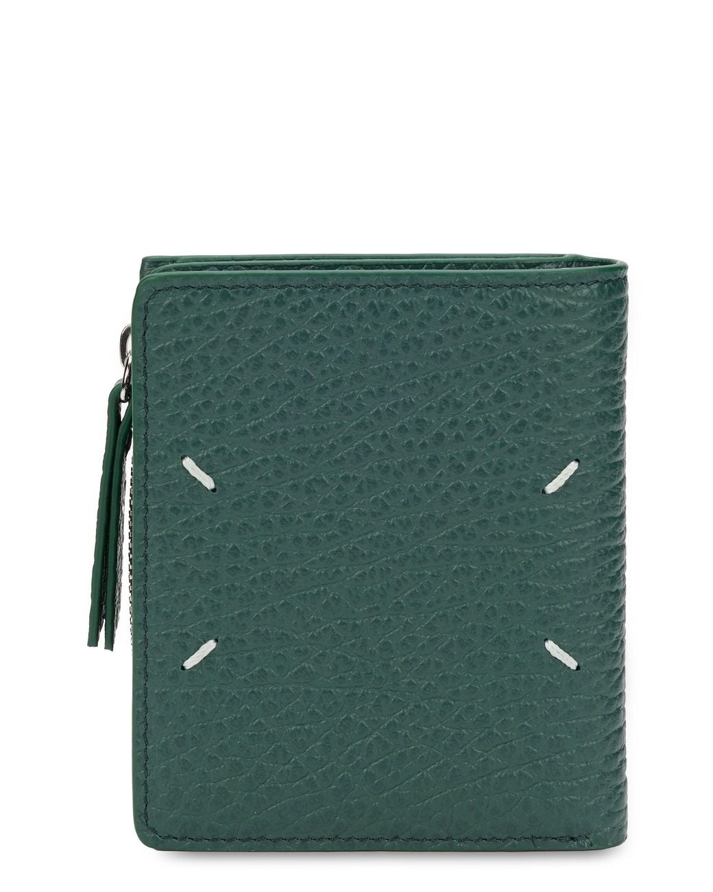 Maison Margiela Green Wallet With Zipper