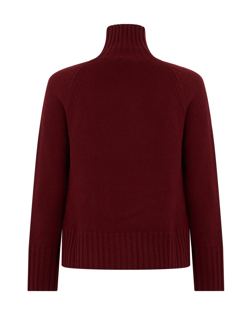 Max Mara Red Wool And Cashmere Jumper With High Collar
