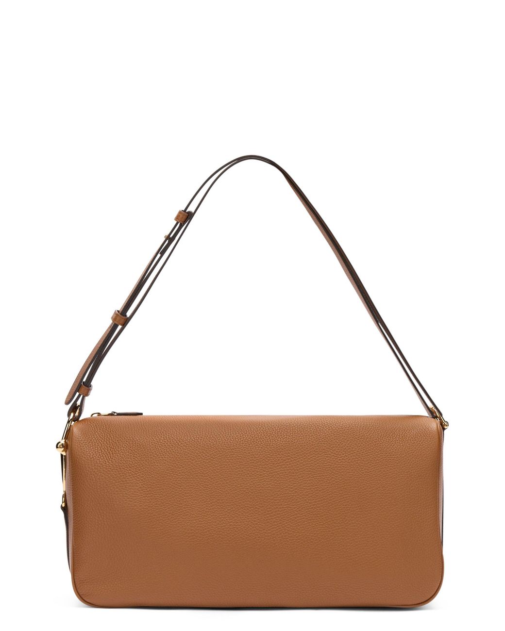 Gucci Brown Large Shoulder Bag Half Horsebit