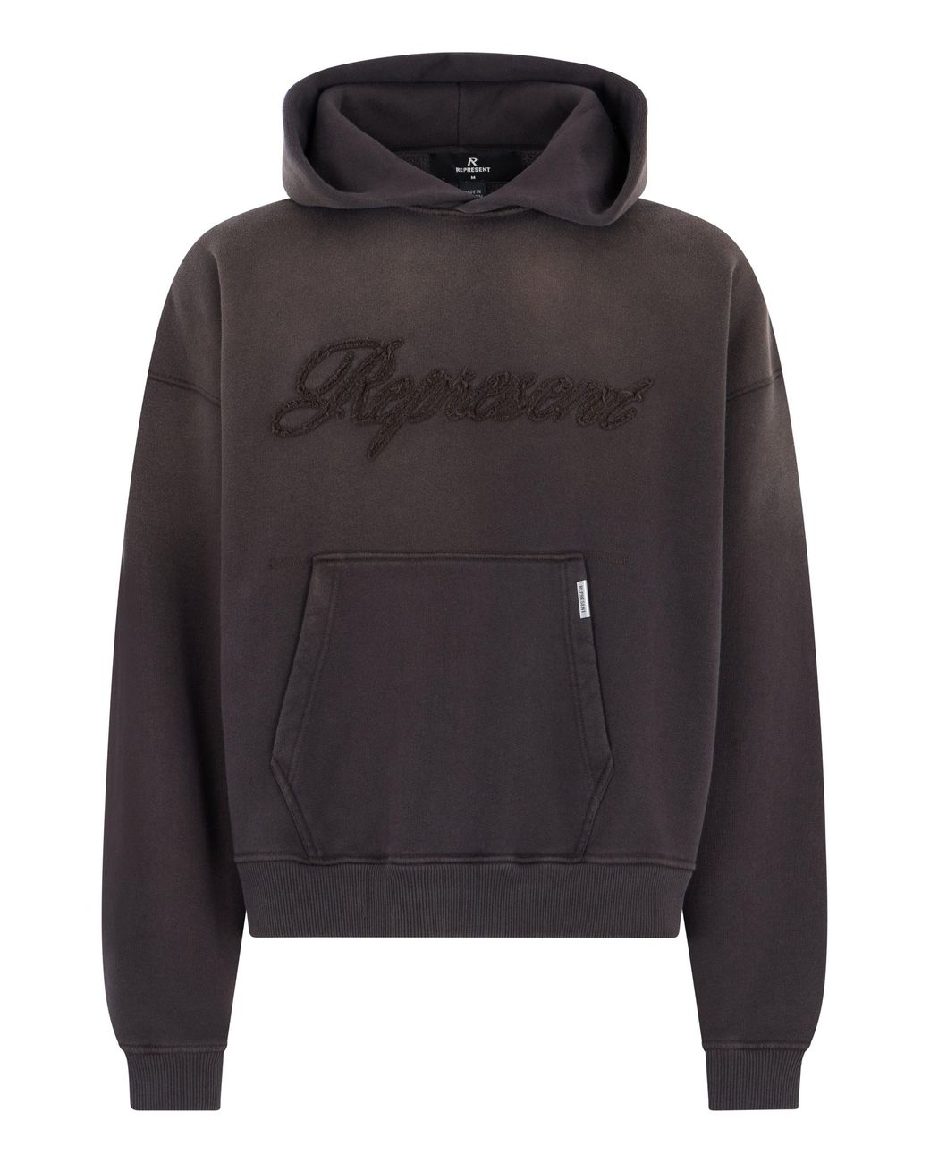 Represent Black Hooded Sweatshirt Cotton Jumpers for men