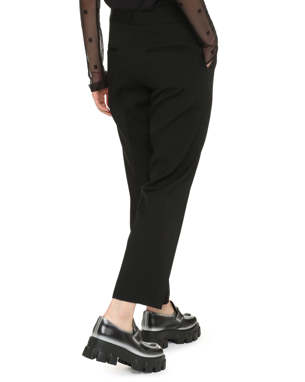 Jil Sander Black Wool Cropped Trousers