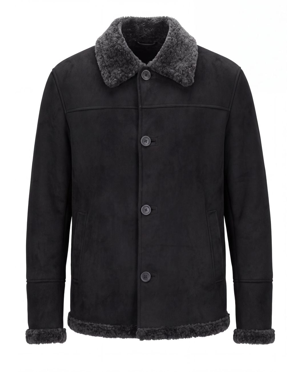 Herno Black Jacket With Buttons for men