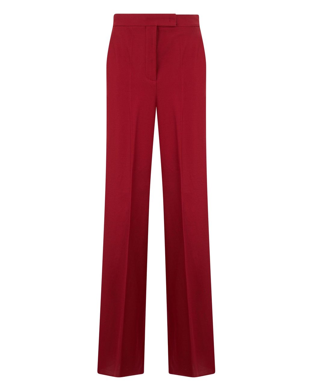 Max Mara Red High-Waisted Cotton Pants