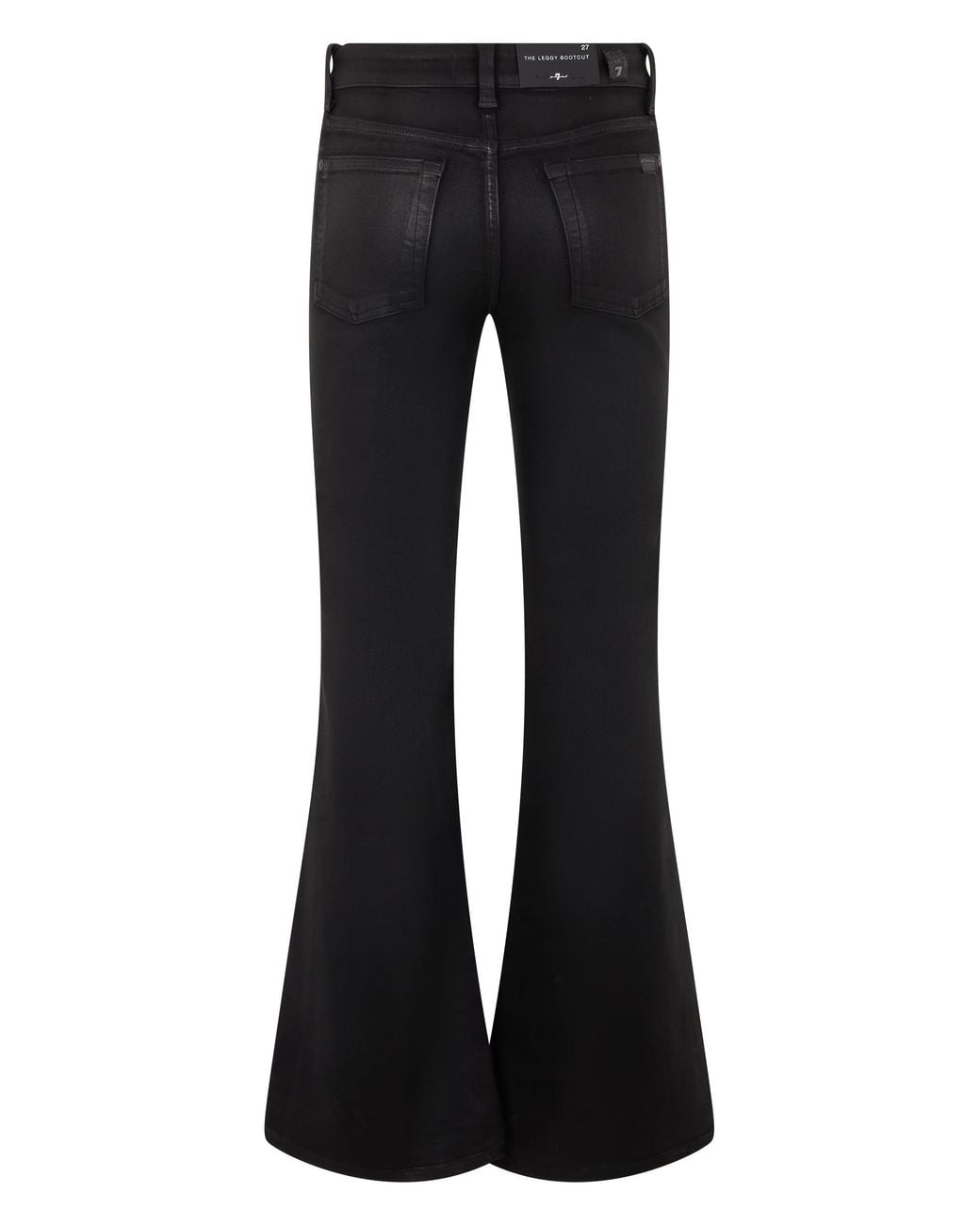 7 For All Mankind Black Wide Leg Trousers With High Waist