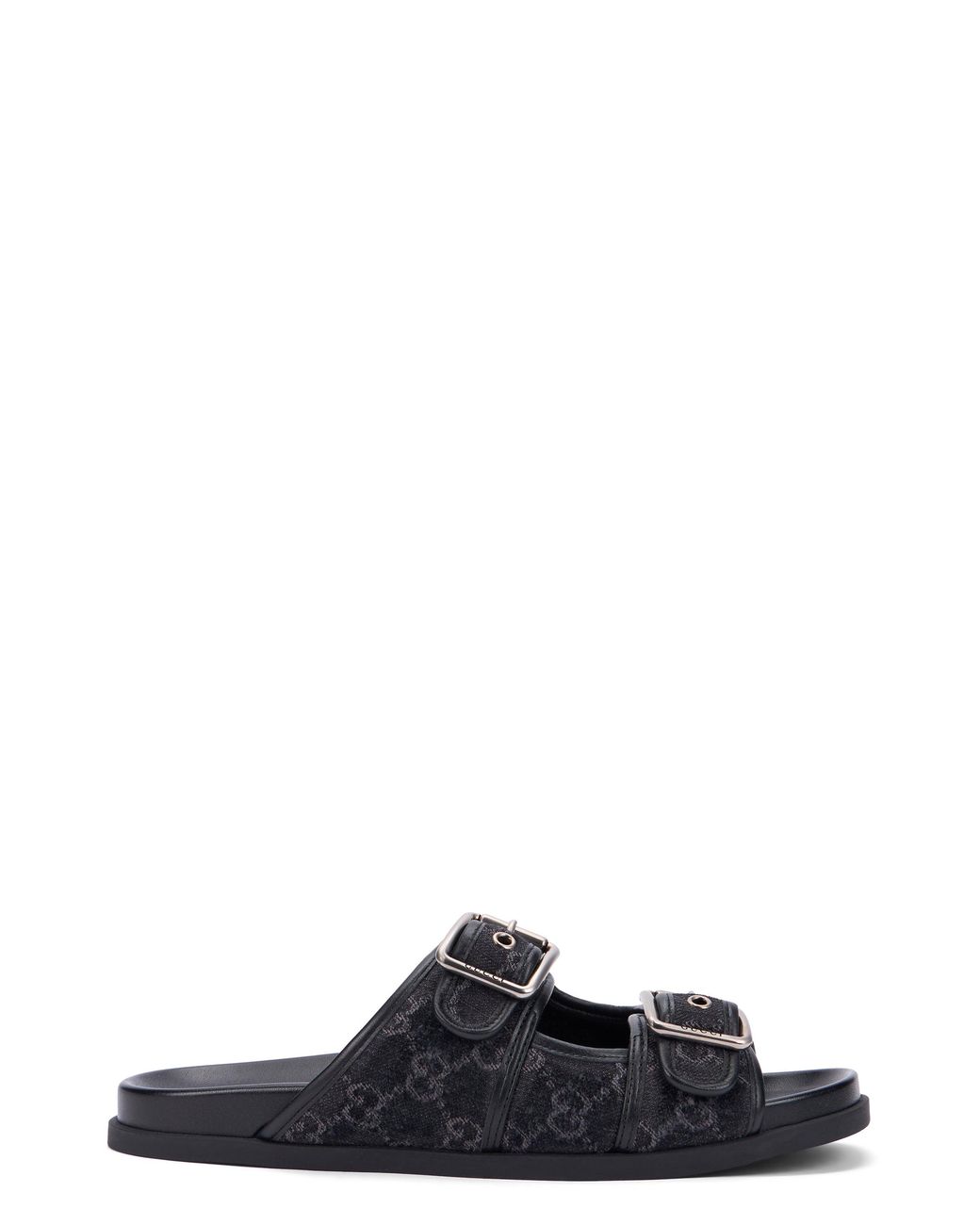 Gucci Black Denim Slider Sandals Cotton Slippers for men
