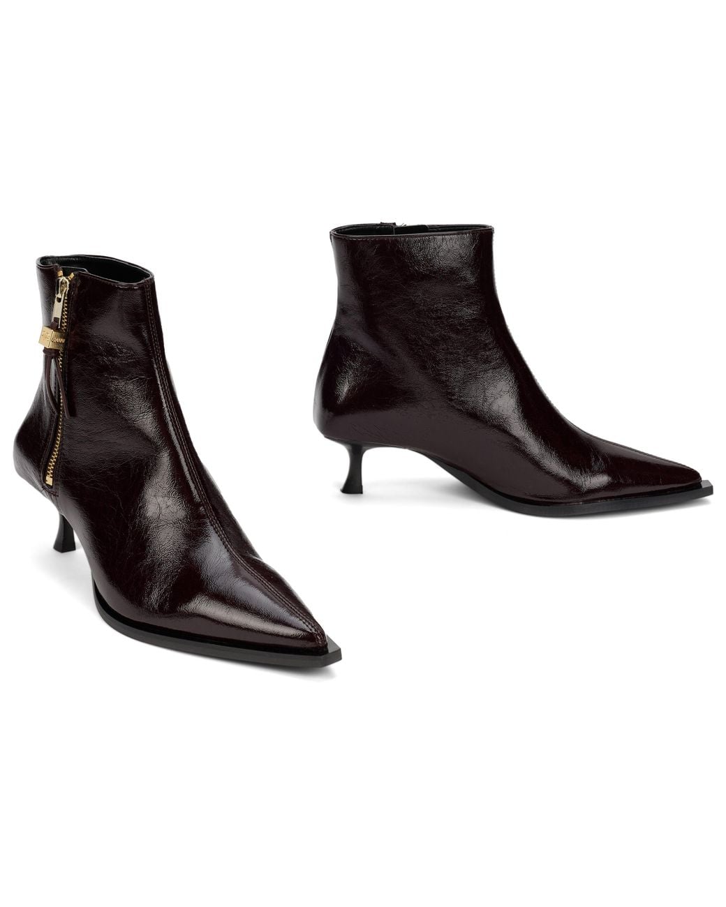 Ganni Black Ankle Boot With Low Heel