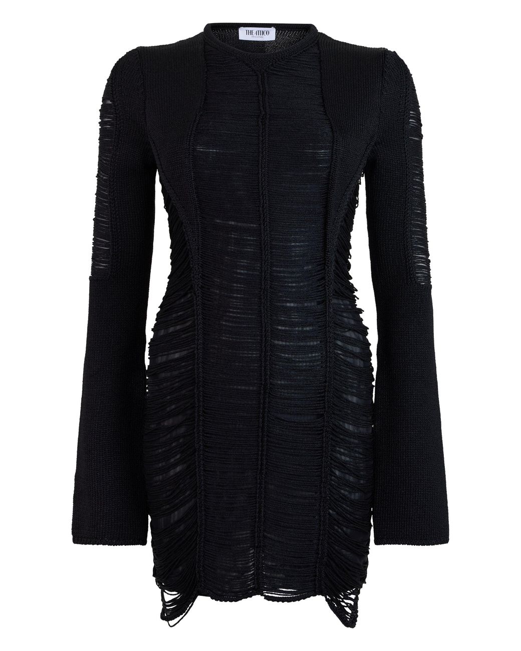 The Attico Black Short Knit Dress