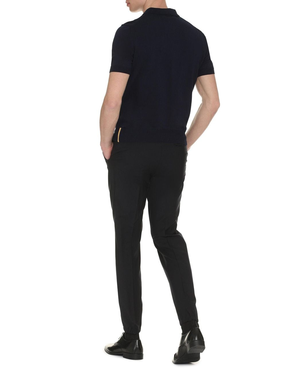 K-Way Blue Pleyne Knitted Cotton Polo Shirt for men