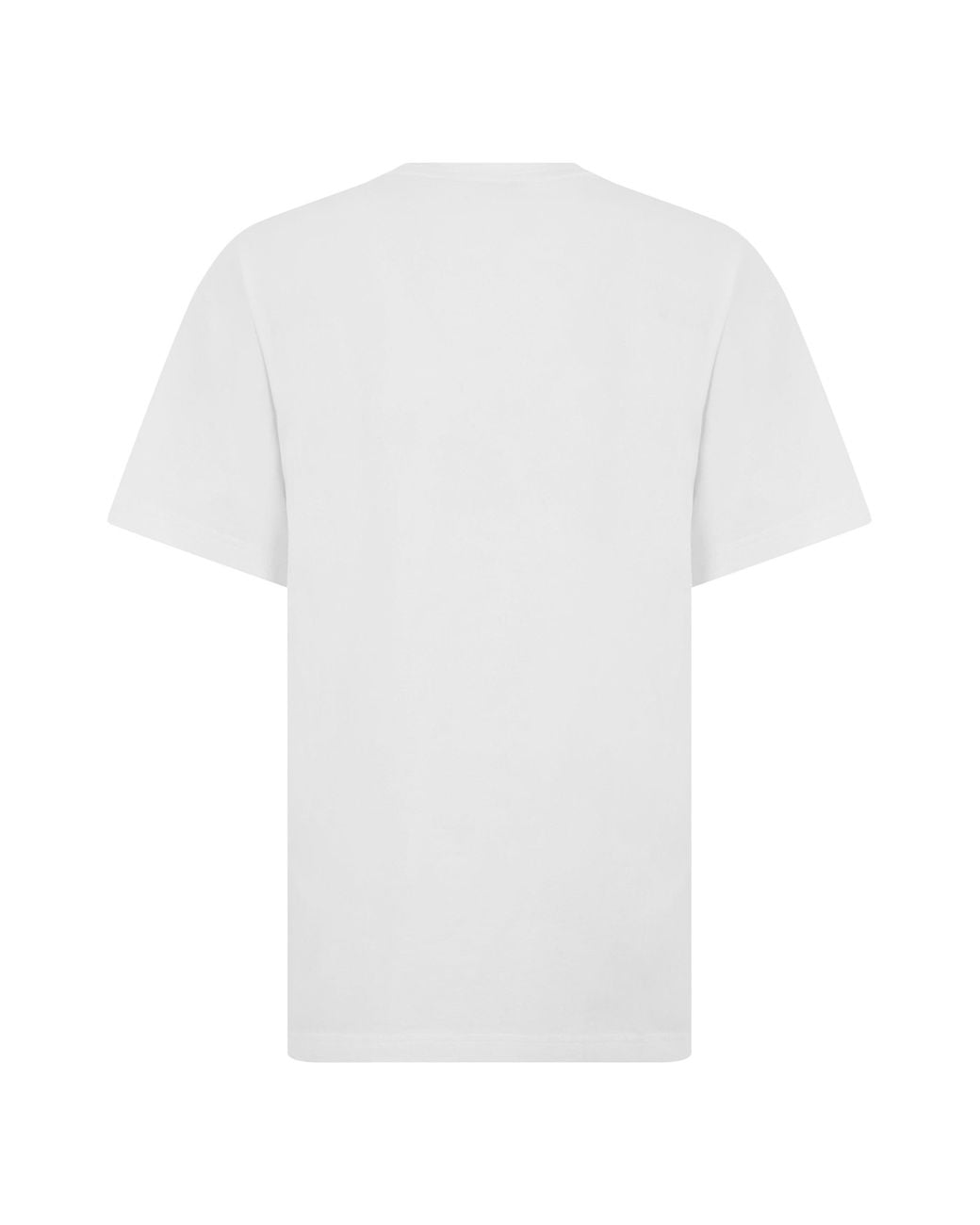 Moncler White Cotton T-Shirt With Colorful Logo for men