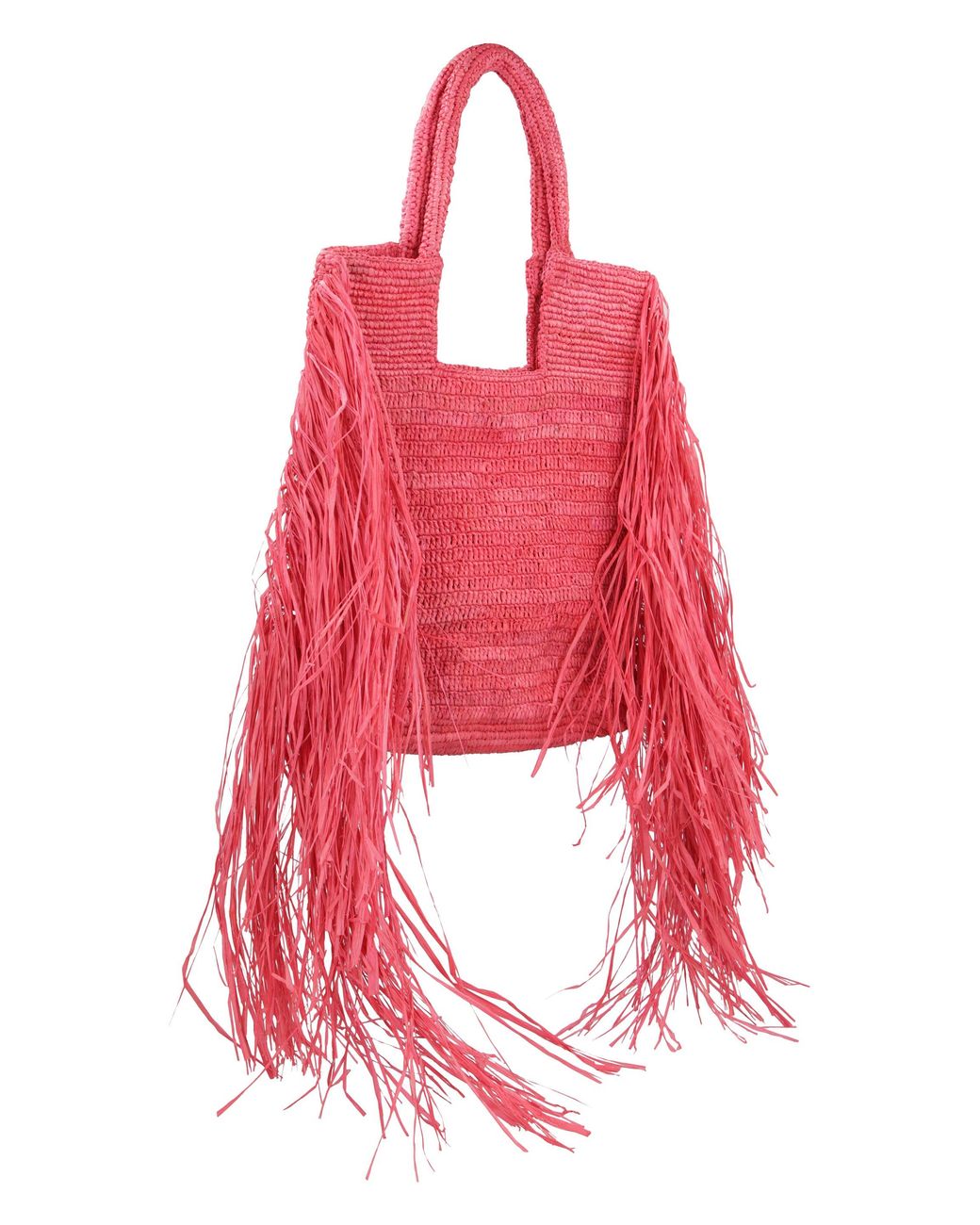 MADE FOR A WOMAN Red Kifafa Frange M Tote Bag