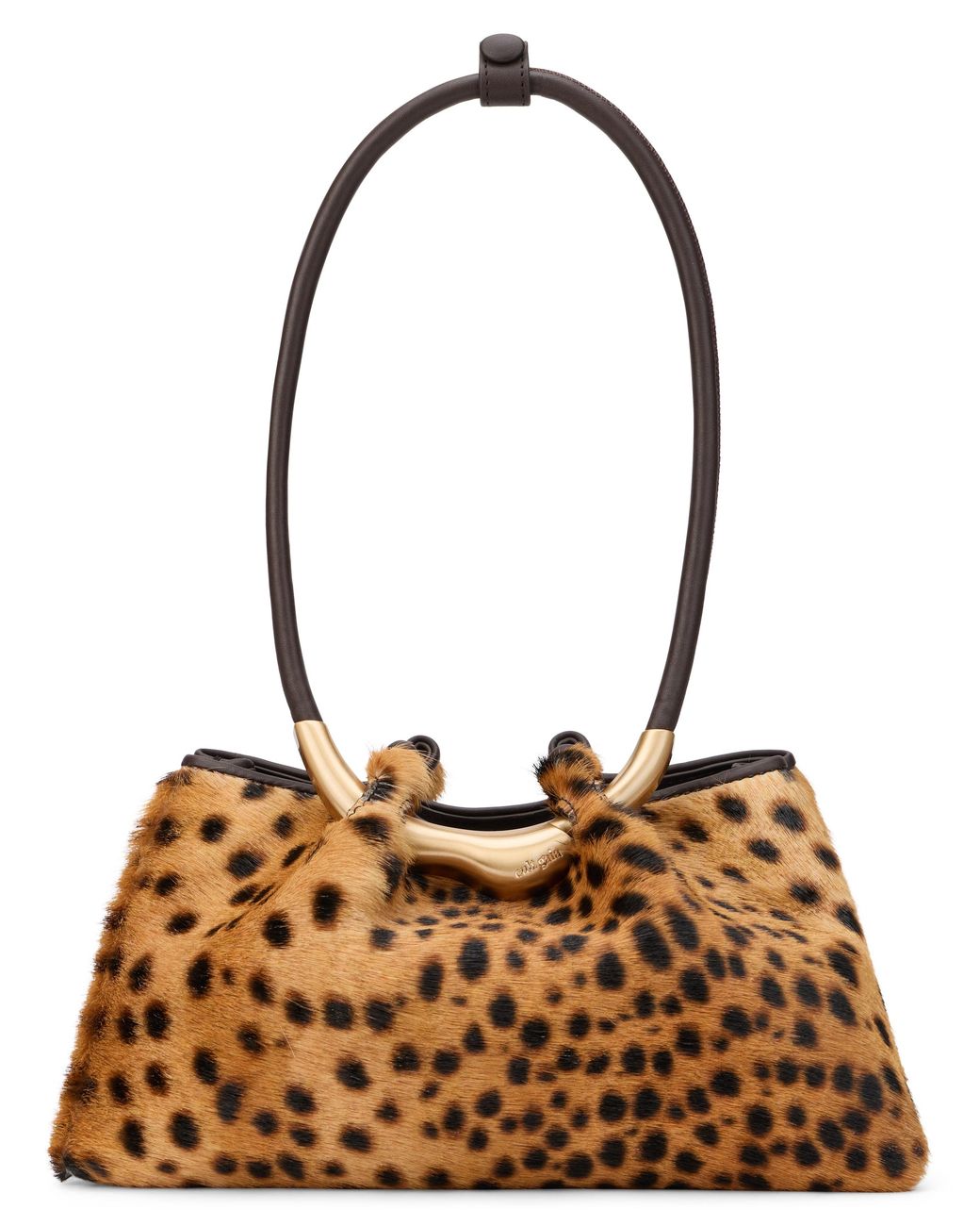 Cult Gaia Brown Animal Print Shoulder Bag