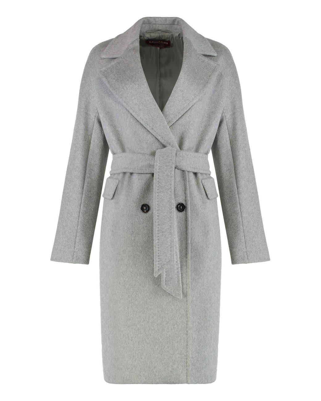 Max Mara Gray Double-Breasted Coat