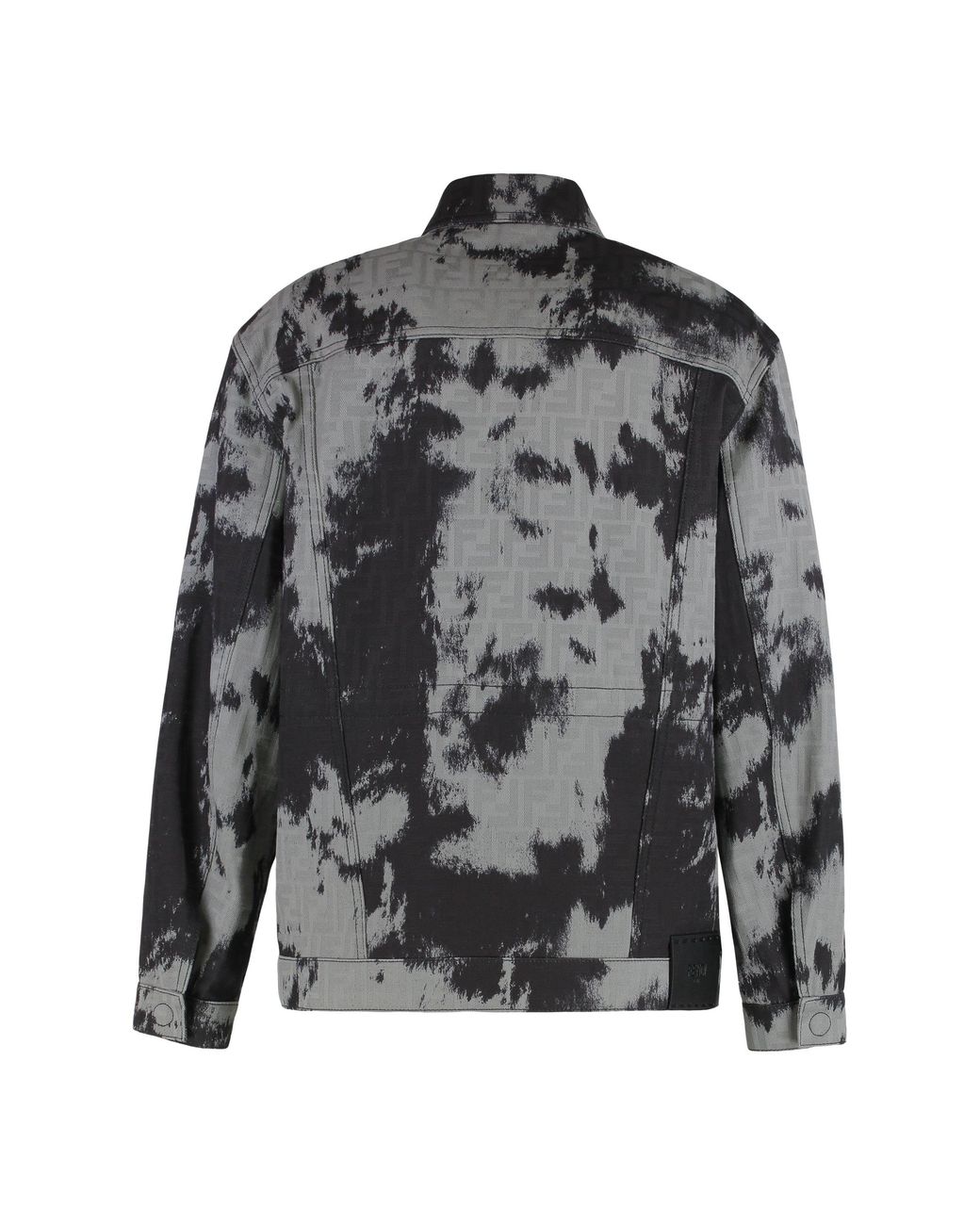 Fendi Black Denim Jacket Ff Cotton