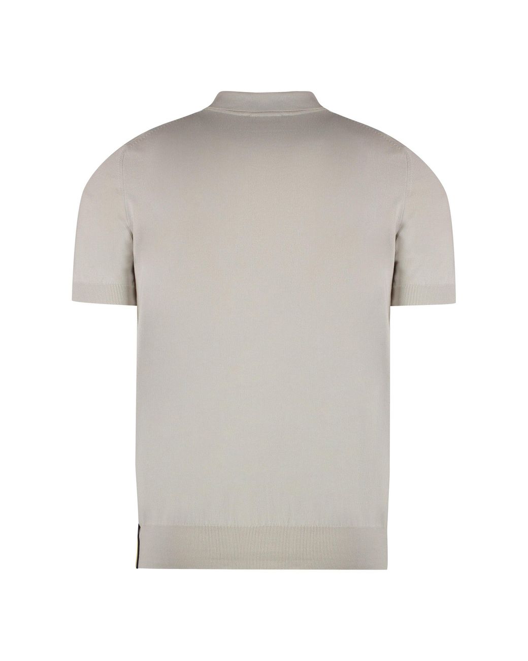 K-Way Gray Pleyne Knitted Cotton Polo Shirt for men