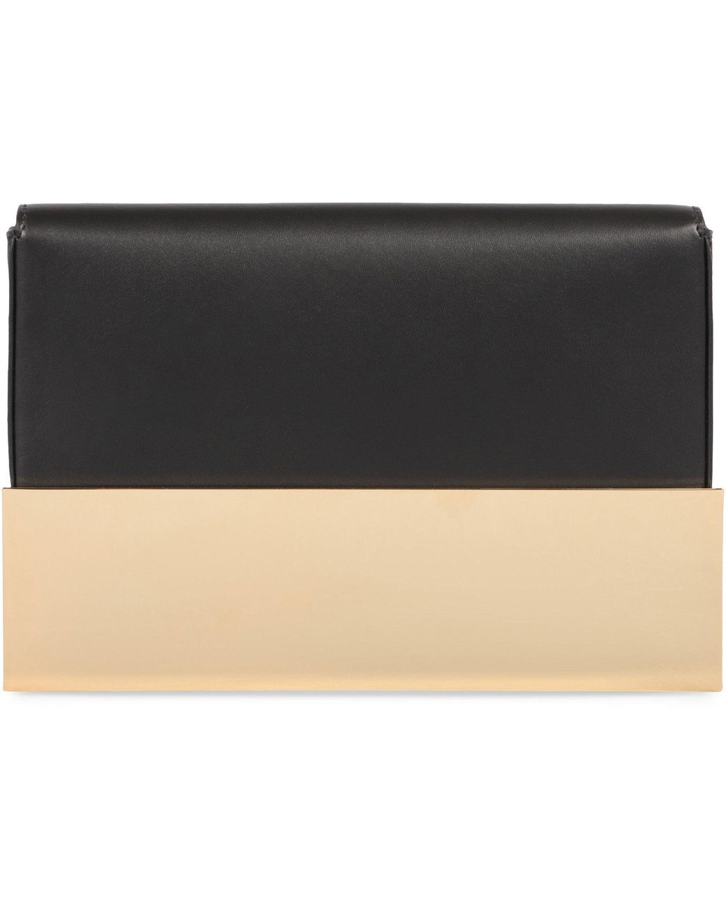 Aquazzura Black Calf Leather Muse Flap Clutch