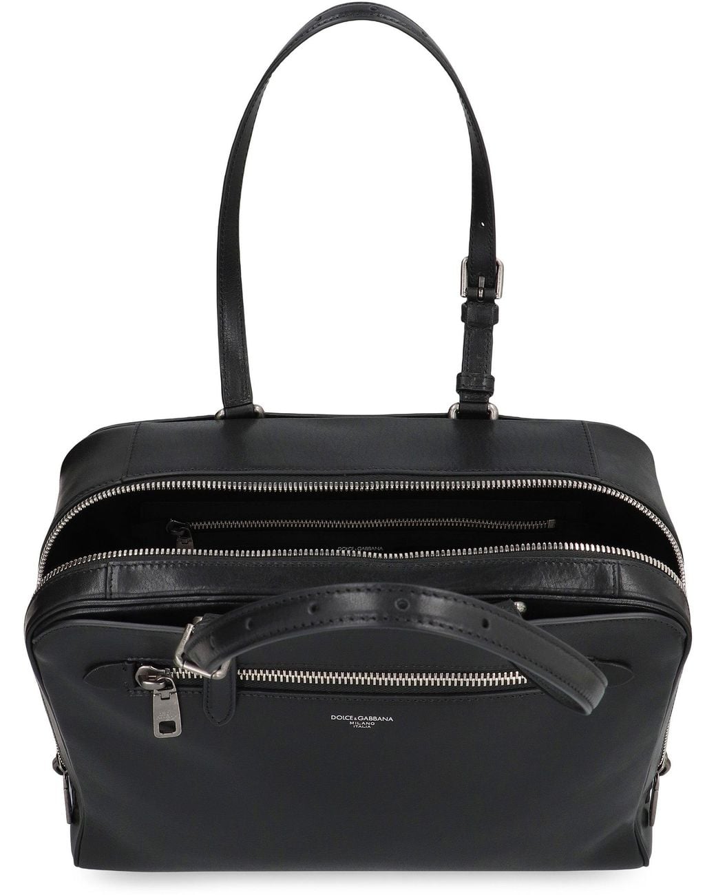 Dolce & Gabbana Black Ellis Leather Bag for men