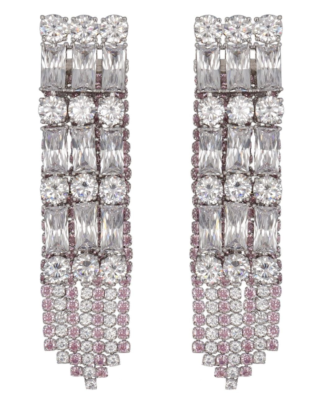 Self-Portrait White Crystal Droplet Earrings